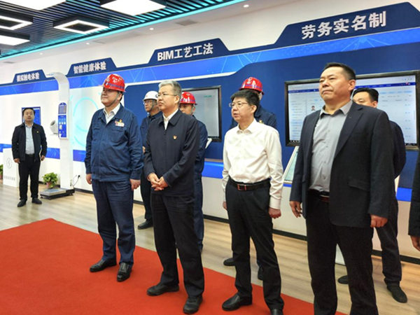 渭南市委副書記、市長(zhǎng)陳曉勇視察龍鋼機(jī)械化綜合一次料場(chǎng)項(xiàng)目建設(shè)情況