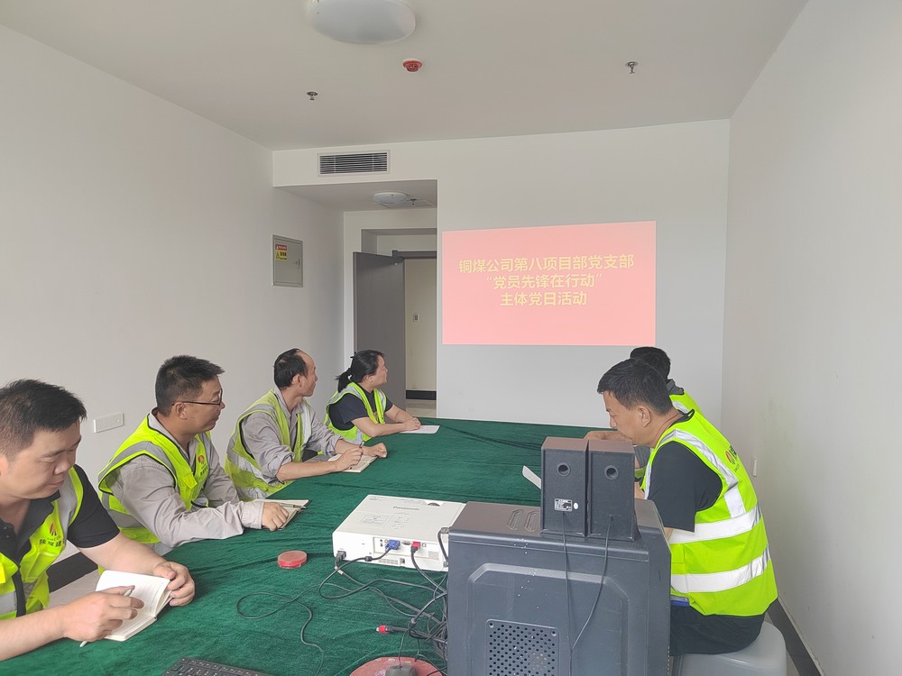 陜煤建設(shè)銅煤公司第八項目部黨支部開展“黨員先鋒在行動”主題黨日活動